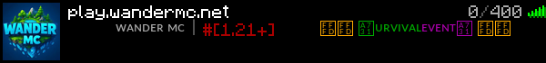WANDER MC  Minecraft Server Banner