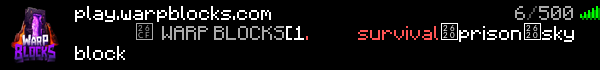 Warp Blocks Minecraft Server Banner