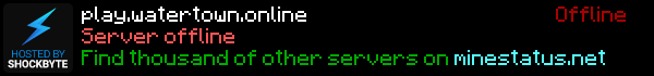 WaterTown Survival Minecraft Server Banner