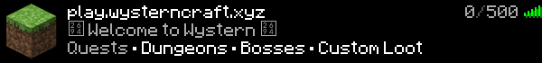 WysternCraft Minecraft Server Banner