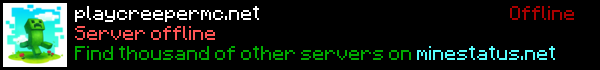 PlayCreeperMC Minecraft Server Banner