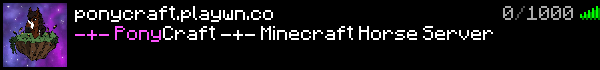PonyCraft Minecraft Server Banner