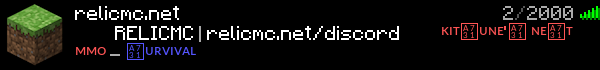 RelicMC Minecraft Server Banner