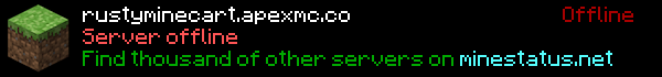 RustyMinecart Minecraft Server Banner