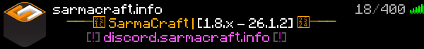SarmaCraft Minecraft Server Banner