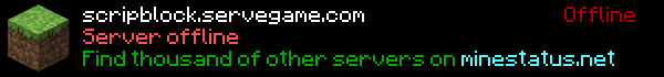 Scrip Block Minecraft Server Banner