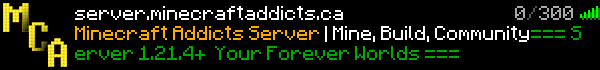 Minecraft Addicts Minecraft Server Banner