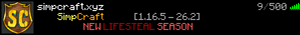 SimpCraft Minecraft Server Banner