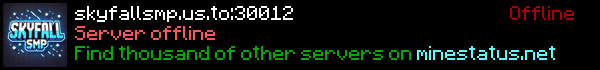 Skyfall SMP Minecraft Server Banner