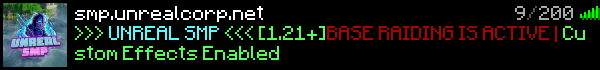 Unreal SMP Minecraft Server Banner