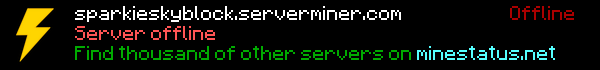 Sparkie Skyblock - Small Skyblock Community Server Minecraft Server Banner
