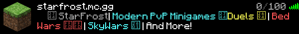 StarFrost Minecraft Server Banner