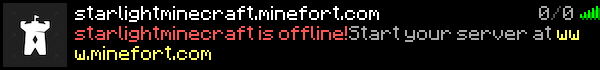 Starlight Minecraft Minecraft Server Banner