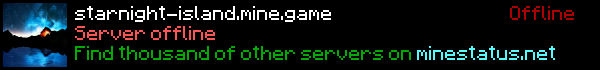 Starnight Island Minecraft Server Banner