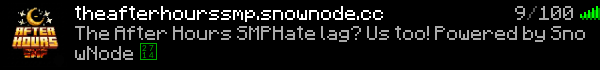 The AfterHours SMP Minecraft Server Banner