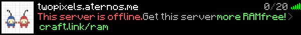 Two Pixels Minecraft Server Banner