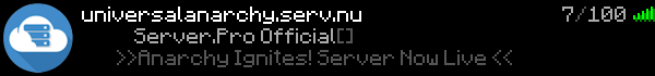 Universal Anarchy Minecraft Server Banner