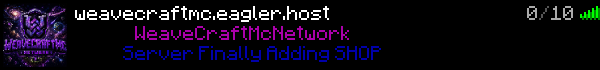 WeaveCraftMc Network Minecraft Server Banner