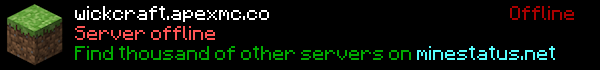 Wick Craft Minecraft Server Banner