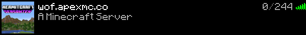 WOF Craft Minecraft Server Banner
