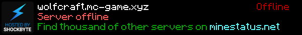 Wolfcraft Minecraft Server Banner