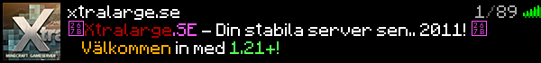 Xtralarge.SE Minecraft Server Banner