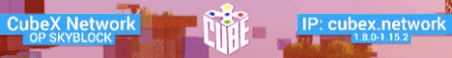 CubeX Minecraft Server Banner