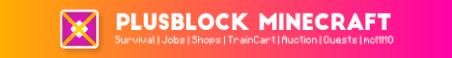 PlusBlock Minecraft Minecraft Server Banner