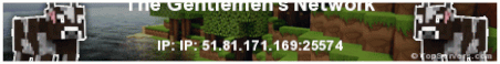 The Gentlemen's Network Minecraft Server Banner