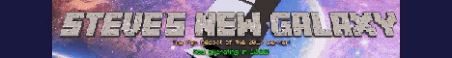 Steve's New Galaxy Minecraft Server Banner