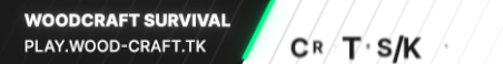 WoodCraft Survival Minecraft Server Banner
