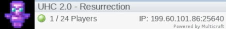 UHC 2.0 - Resurrection Minecraft Server Banner