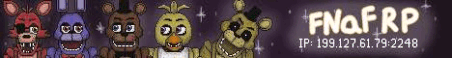 Retro Rotors FNaF Roleplay [Java/Bedrock] Minecraft Server Banner