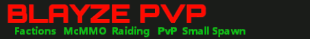 Blayze PvP Minecraft Server Banner
