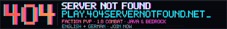 404 Server Not Found Minecraft Server Banner